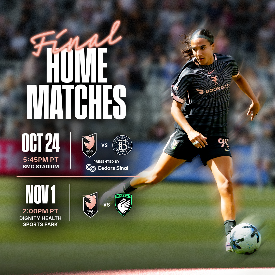 Final home matches: October 24 vs Bay FC, November 1 vs Boston Legacy FC