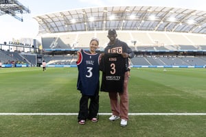 Angel City FC Investor Chris Paul with Savy King