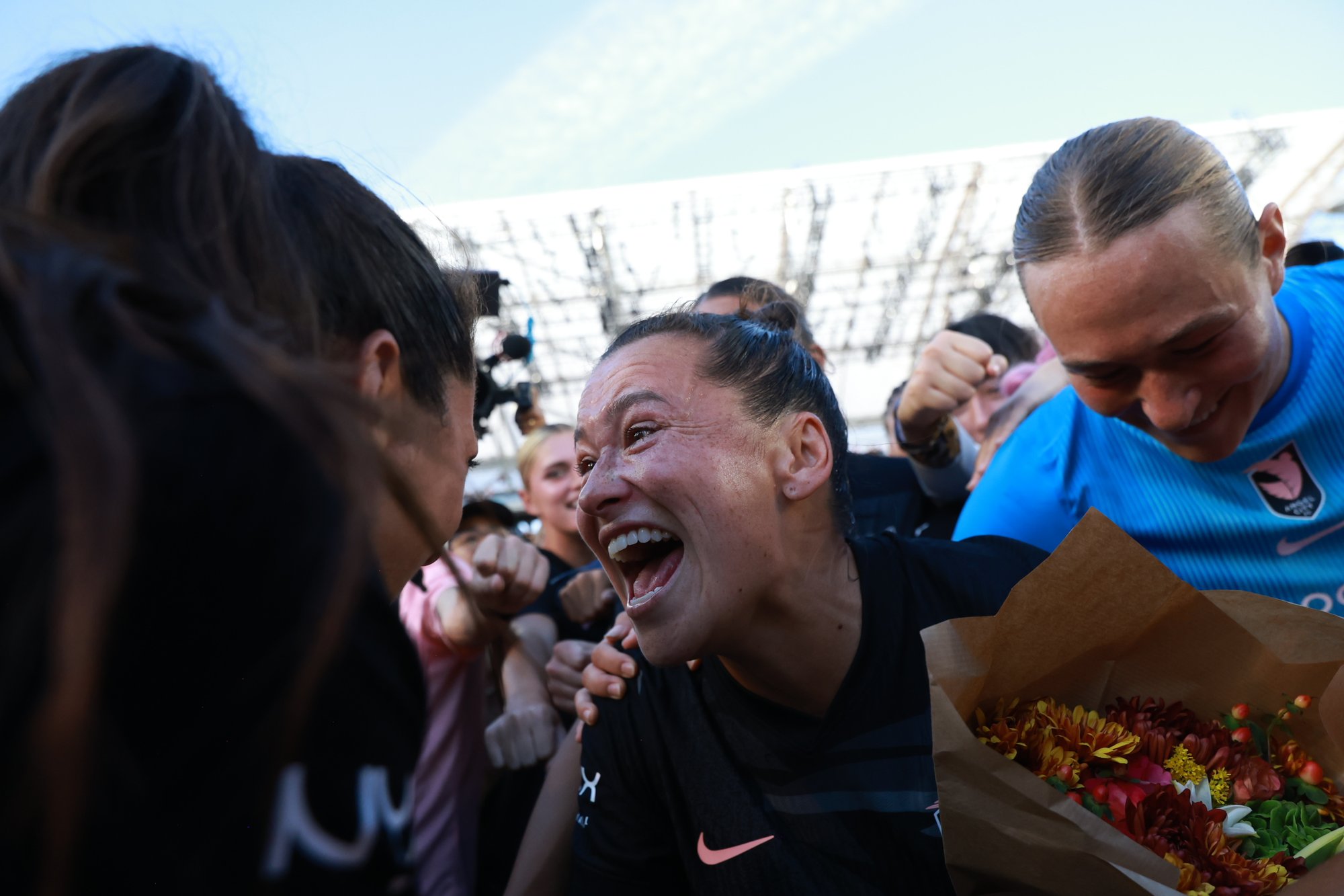 101925_vsPOR Ali Riley Christen Press Retirement Cheer