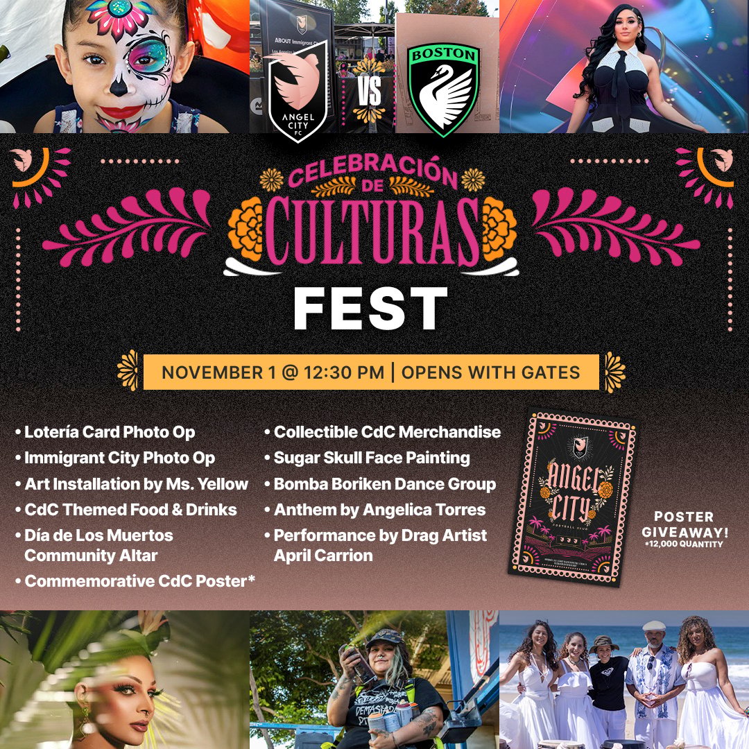 Angel City Football Club Celebración de Culturas poster, November 1, 2026 at Dignity Health Sports Park