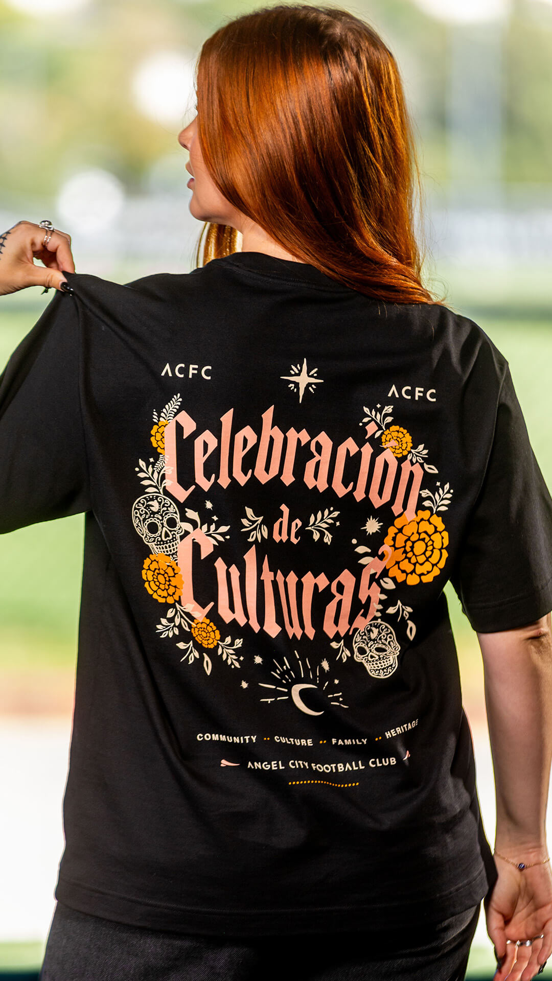 Celebración de Culturas merch of the match shirt, detail