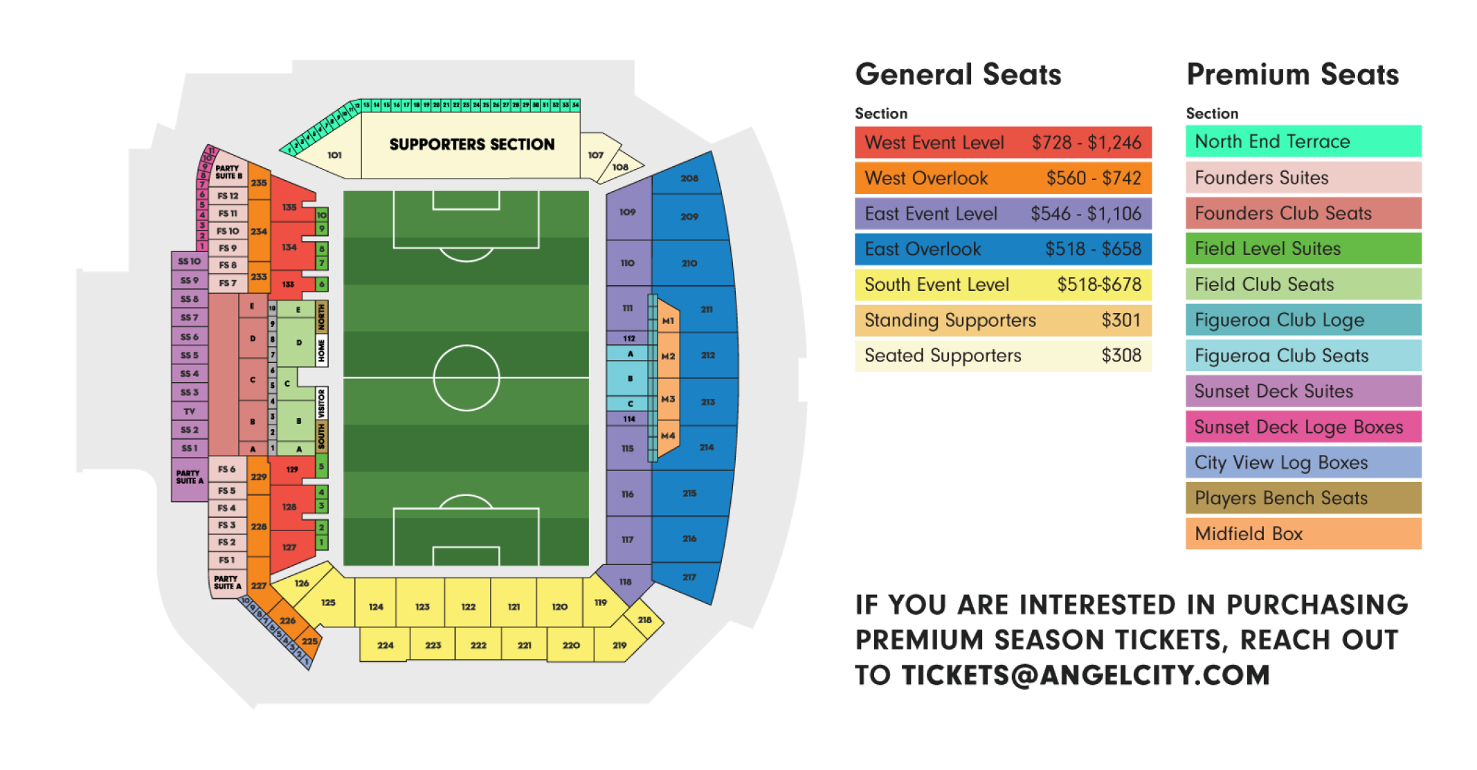 BMO STADIUM SEATING CHART