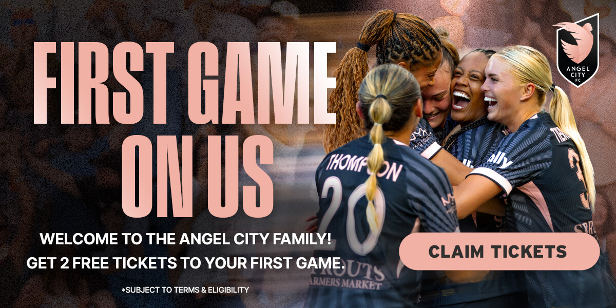 First Game On Us — Angel City FC welcomes you to your first match, on us