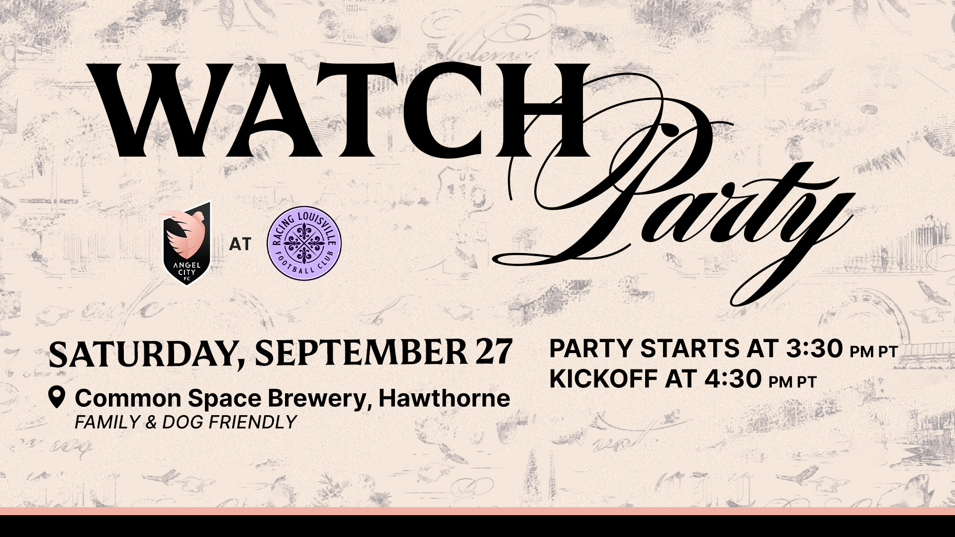 Watch Party Racing Louisville FC vs Angel City FC