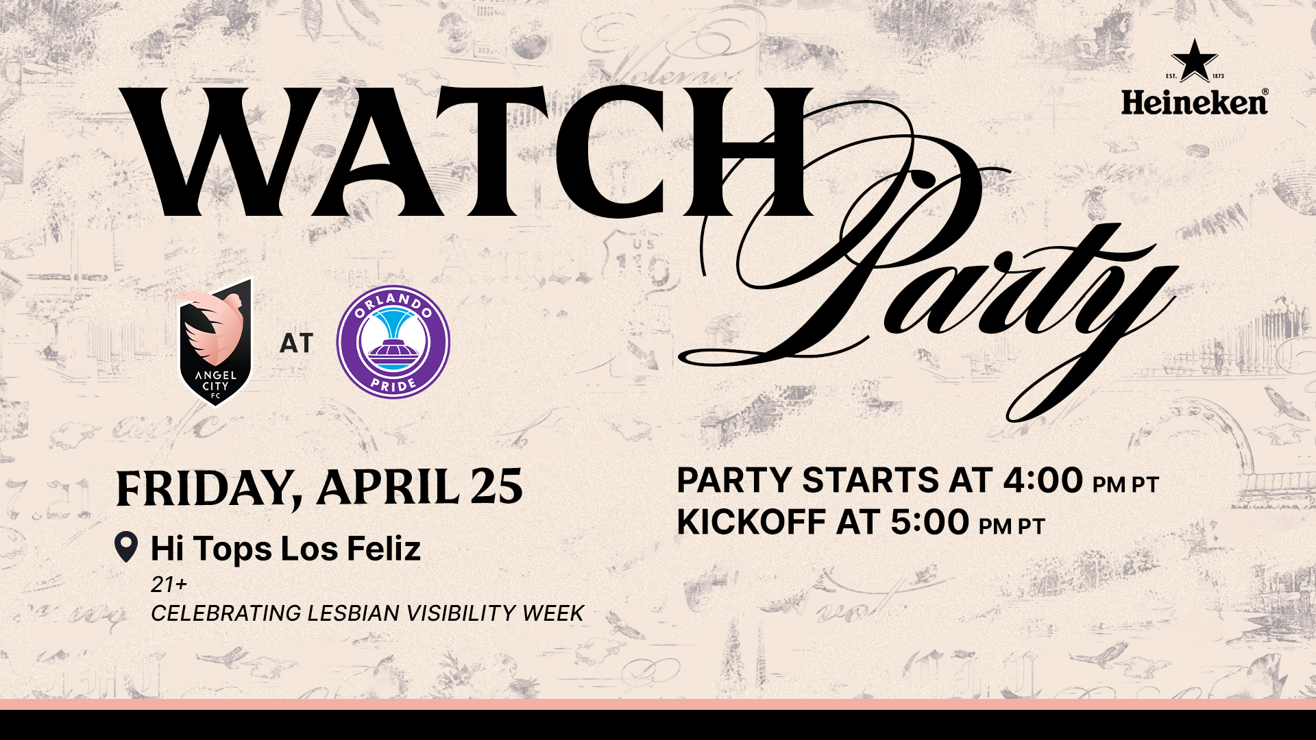 Watch Party Orlando Pride vs Angel City FC