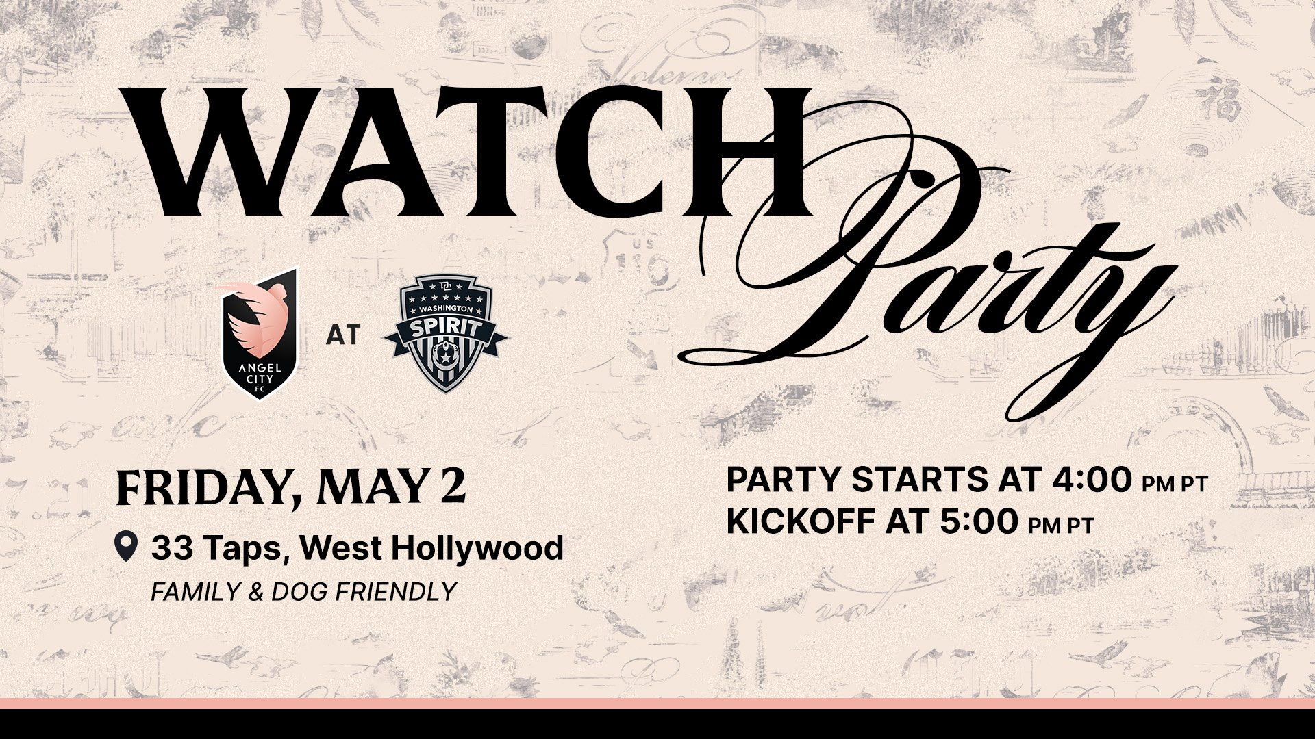 Watch Party Washington Spirit vs Angel City FC