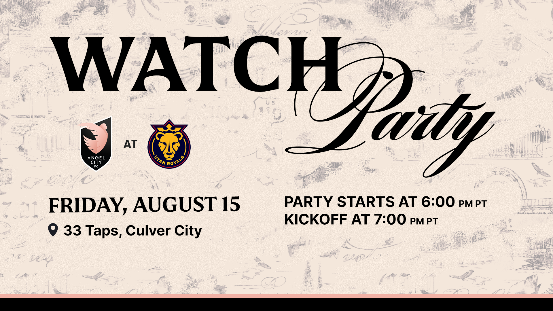 Watch Party Utah Royals FC vs Angel City FC