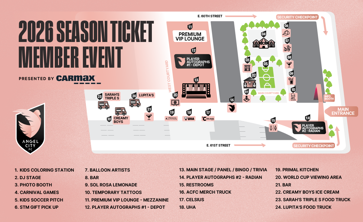 2026 Season Ticket Member Event venue map and layout at The Beehive