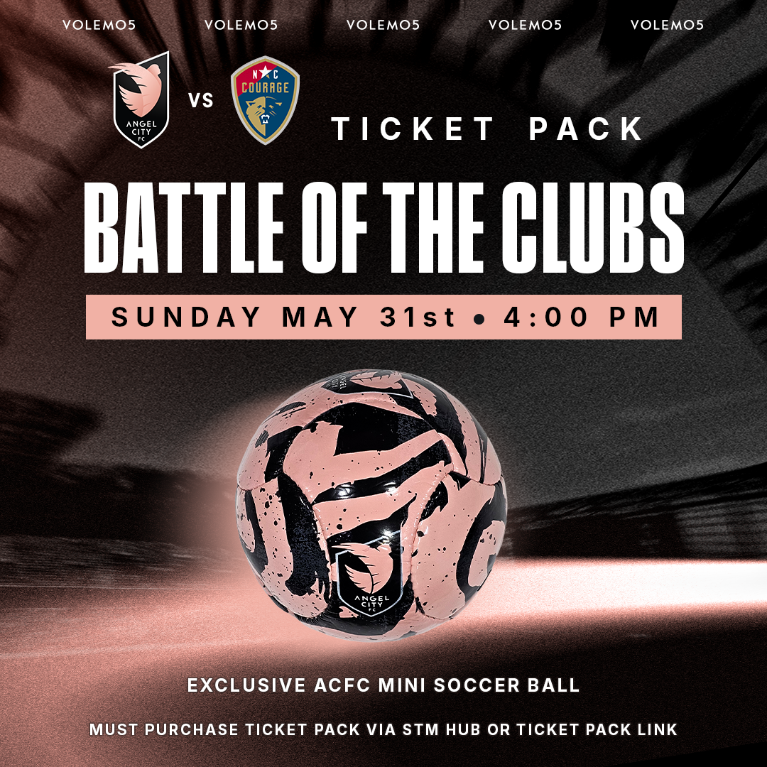 Battle of the Clubs ticket pack, exclusive ACFC mini soccer ball