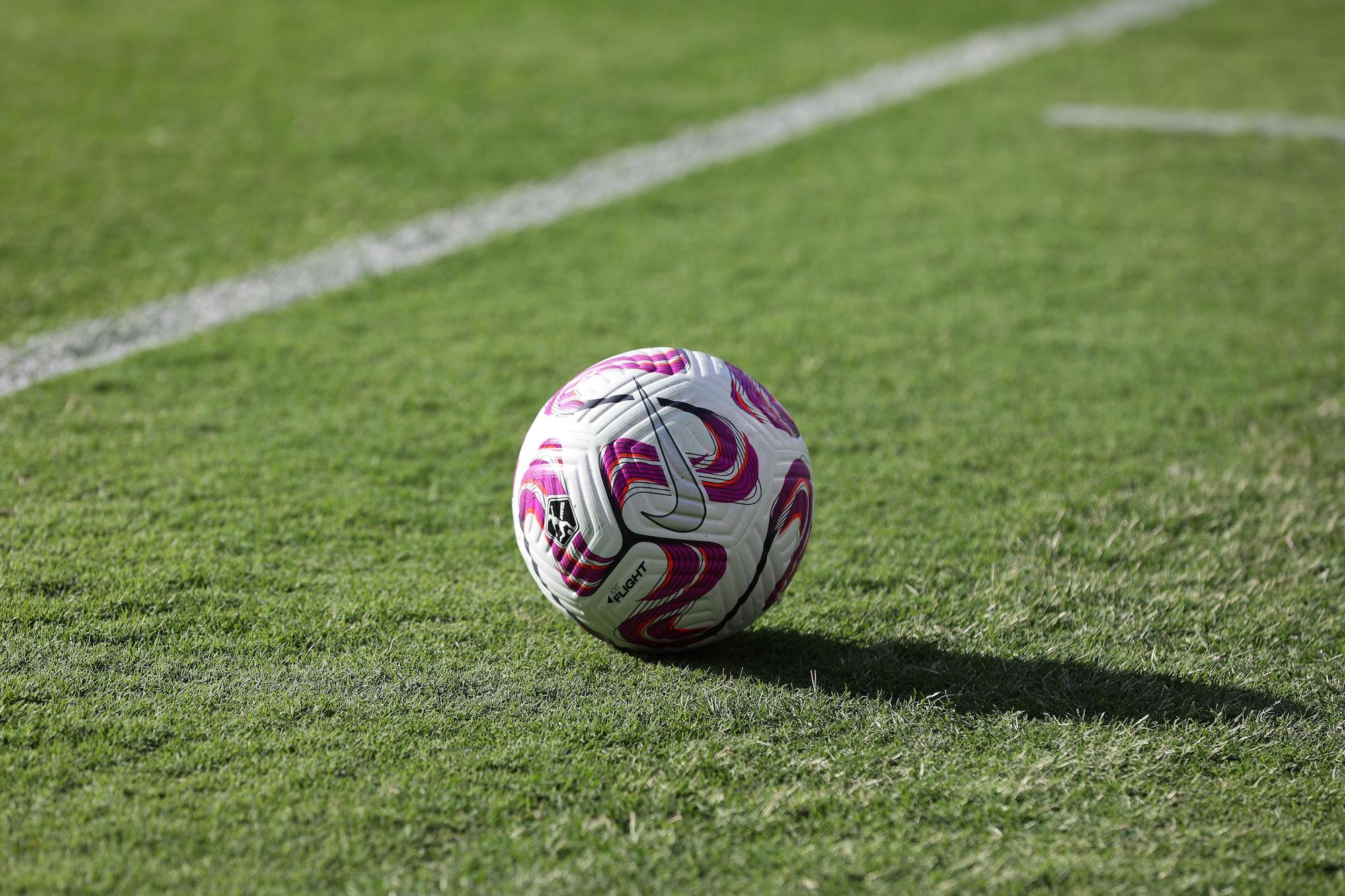 Soccer ball on field